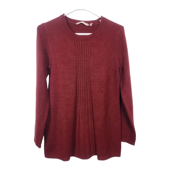 Soft Surroundings Priscilla Lightweight Cable Knit Swing Sweater Size Small - Picture 2 of 8